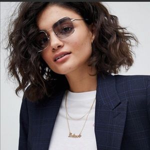 Metal square glasses